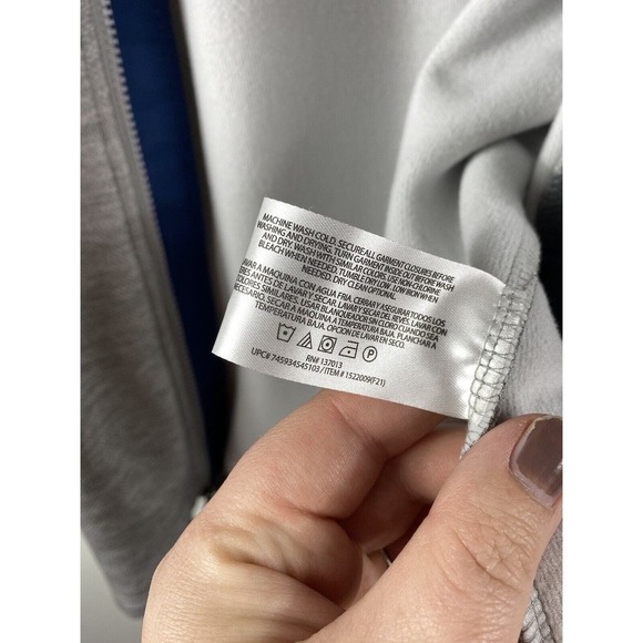 Orvis Bonded Mesh Full Zip Jacket XXL 2XL Gray Blue Warm Knit Fleece Lined - Picture 13 of 13